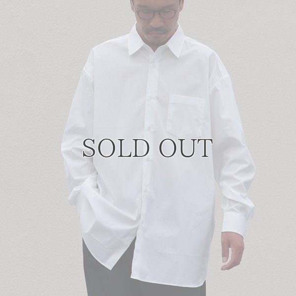 画像9: 70/30クロス ストレッチタイプライターレギュラーカラー L/S ボクシーシャツ【MADE IN JAPAN】『日本製』/ Upscape Audience