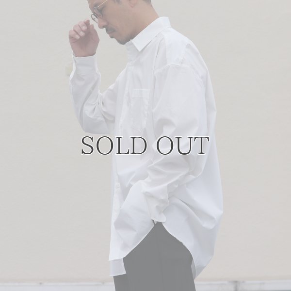 画像10: 70/30クロス ストレッチタイプライターレギュラーカラー L/S ボクシーシャツ【MADE IN JAPAN】『日本製』/ Upscape Audience