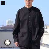 6オンス オックスフォード バンドカラー L/S ボクシーシャツ【MADE IN JAPAN】『日本製』/ Upscape Audience