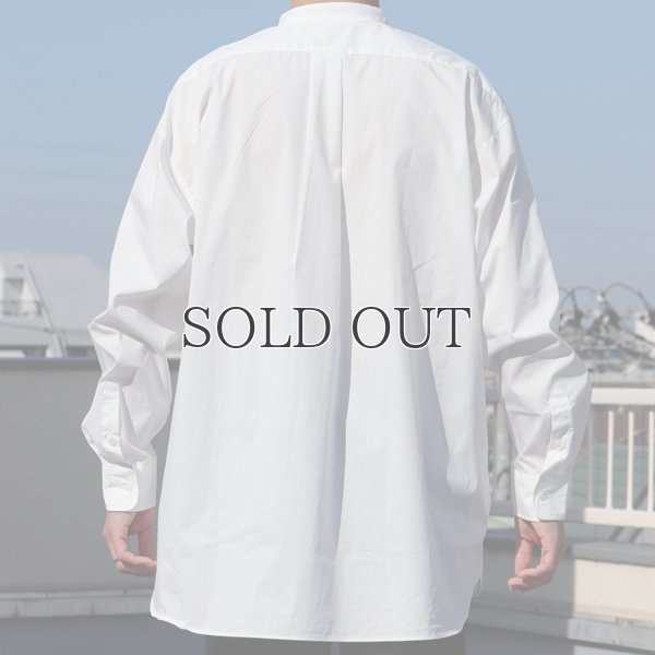 画像15: 70/30クロス ストレッチタイプライター バンドカラー L/S ボクシーシャツ【MADE IN JAPAN】『日本製』/ Upscape Audience