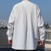 画像15: 70/30クロス ストレッチタイプライター バンドカラー L/S ボクシーシャツ【MADE IN JAPAN】『日本製』/ Upscape Audience