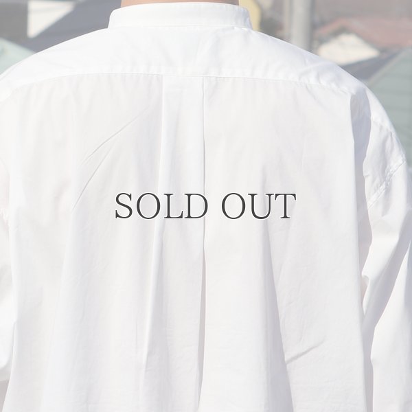 画像18: 70/30クロス ストレッチタイプライター バンドカラー L/S ボクシーシャツ【MADE IN JAPAN】『日本製』/ Upscape Audience