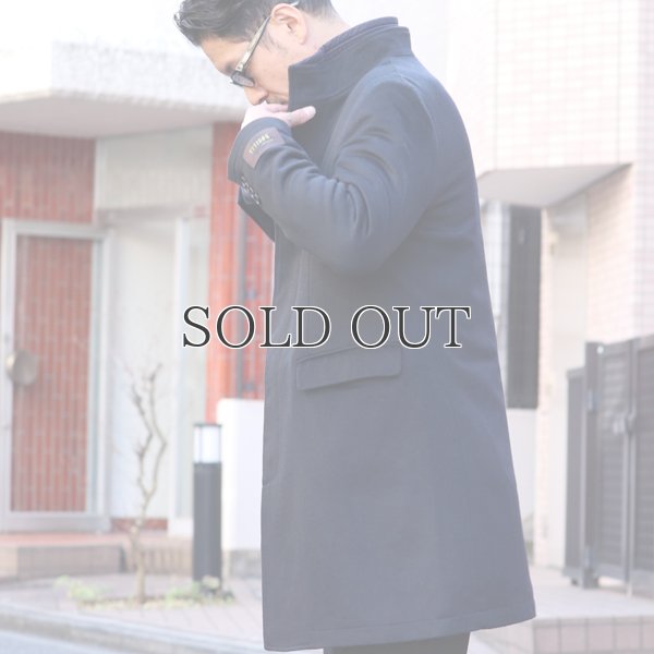 画像6: 550gイタリアNOBILIAビーバー比翼仕立てスタンドカラーコート / Audience