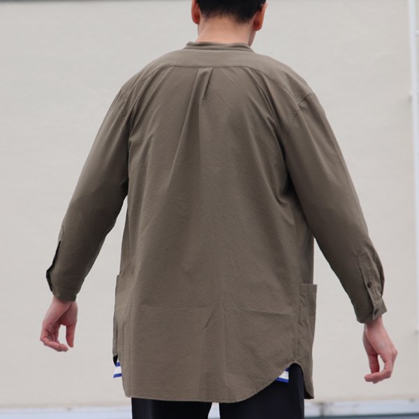 画像10: SOLOTEX(ソロテックス)DRY サッカーギンガム バンドカラー ツールポケ 9分袖シャツ【MADE IN JAPAN】『日本製』Upscape Audience