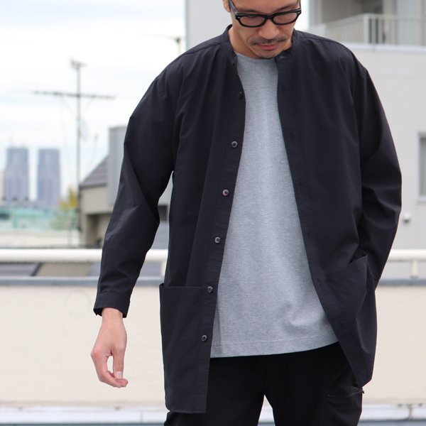 画像3: SOLOTEX(ソロテックス)DRY サッカーギンガム バンドカラー ツールポケ 9分袖シャツ【MADE IN JAPAN】『日本製』Upscape Audience