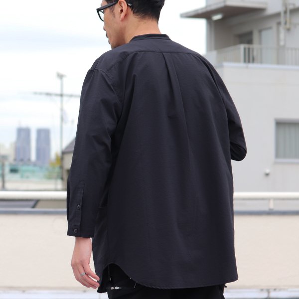 画像5: SOLOTEX(ソロテックス)DRY サッカーギンガム バンドカラー ツールポケ 9分袖シャツ【MADE IN JAPAN】『日本製』Upscape Audience