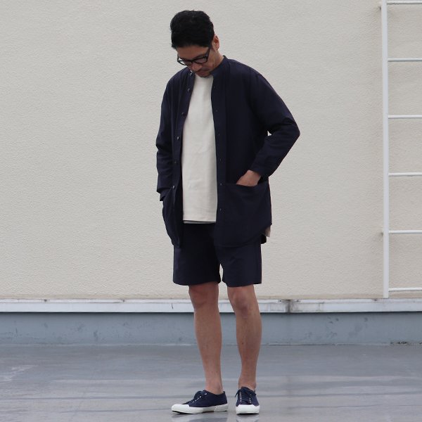 画像7: SOLOTEX(ソロテックス)DRY サッカーギンガム バンドカラー ツールポケ 9分袖シャツ【MADE IN JAPAN】『日本製』Upscape Audience