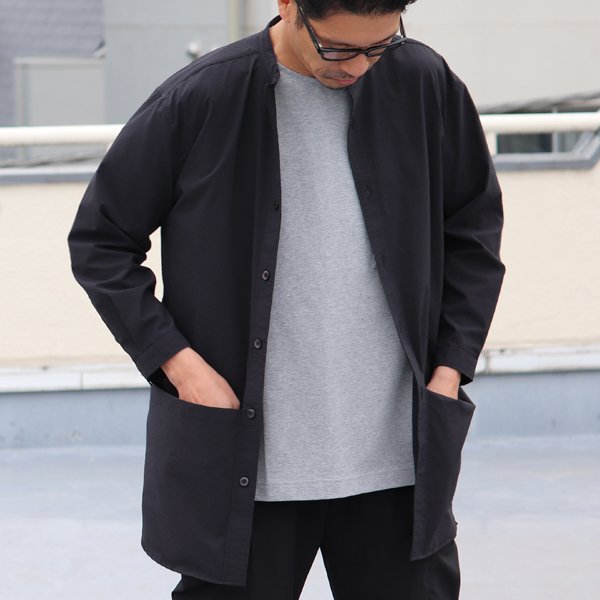 画像7: SOLOTEX(ソロテックス)DRY サッカーギンガム バンドカラー ツールポケ 9分袖シャツ【MADE IN JAPAN】『日本製』Upscape Audience