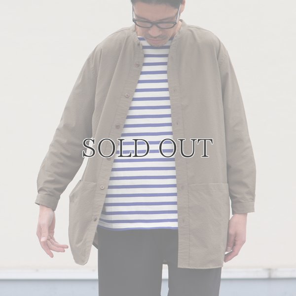 画像7: SOLOTEX（ソロテックス）DRY サッカーギンガム バンドカラー ツールポケ 9分袖シャツ【MADE IN JAPAN】『日本製』Upscape Audience