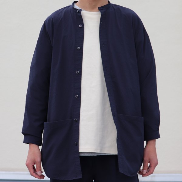 画像10: SOLOTEX(ソロテックス)DRY サッカーギンガム バンドカラー ツールポケ 9分袖シャツ【MADE IN JAPAN】『日本製』Upscape Audience