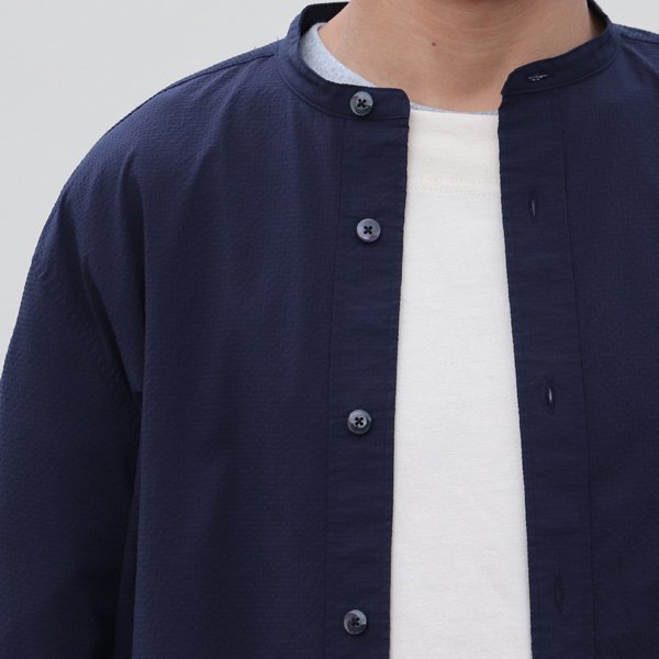 画像16: SOLOTEX(ソロテックス)DRY サッカーギンガム バンドカラー ツールポケ 9分袖シャツ【MADE IN JAPAN】『日本製』Upscape Audience