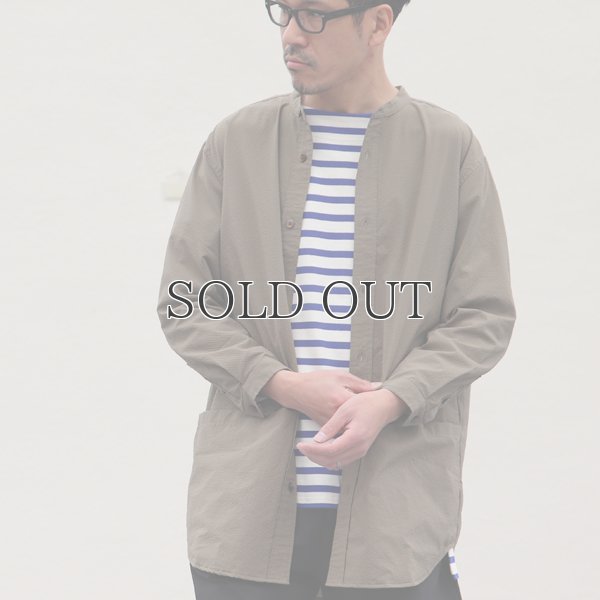 画像3: SOLOTEX（ソロテックス）DRY サッカーギンガム バンドカラー ツールポケ 9分袖シャツ【MADE IN JAPAN】『日本製』Upscape Audience