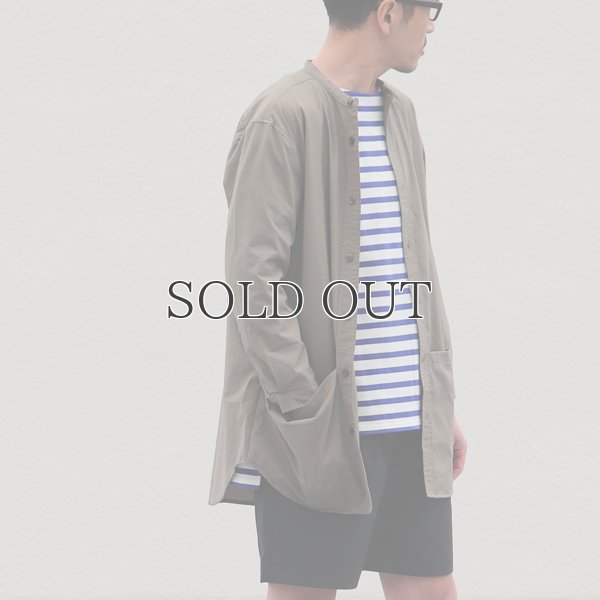 画像6: SOLOTEX（ソロテックス）DRY サッカーギンガム バンドカラー ツールポケ 9分袖シャツ【MADE IN JAPAN】『日本製』Upscape Audience