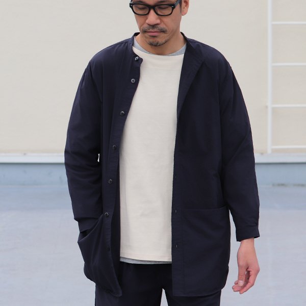 画像9: SOLOTEX(ソロテックス)DRY サッカーギンガム バンドカラー ツールポケ 9分袖シャツ【MADE IN JAPAN】『日本製』Upscape Audience