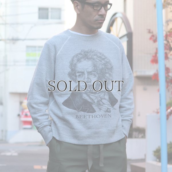 画像5: 19/7吊編裏毛 Beethoven プリント ラグランスウェット【MADE IN TOKYO】『東京製』/ Upscape Audience