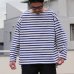 画像8: Basque10オンス（バスク天竺）フレンチボーダー ボートネック BOX Tee【MADE IN JAPAN】『日本製』/ Upscape Audience