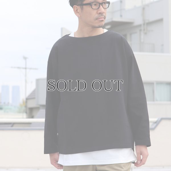画像3: Basque10オンス（バスク天竺）フレンチボーダー ボートネック BOX Tee【MADE IN JAPAN】『日本製』/ Upscape Audience
