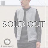 セーターフリース メランジ ノーカラーZIPベスト【MADE IN JAPAN】『日本製』 / Upscape Audience