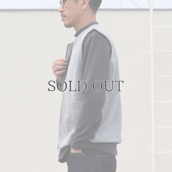 画像7: セーターフリース メランジ ノーカラーZIPベスト【MADE IN JAPAN】『日本製』 / Upscape Audience