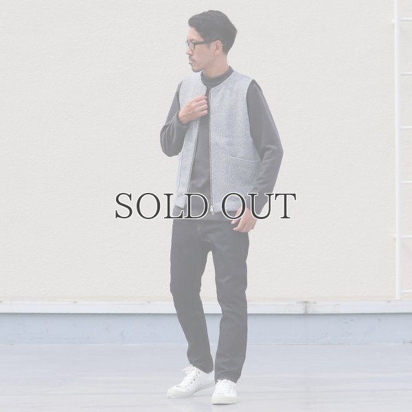 画像11: セーターフリース メランジ ノーカラーZIPベスト【MADE IN JAPAN】『日本製』 / Upscape Audience