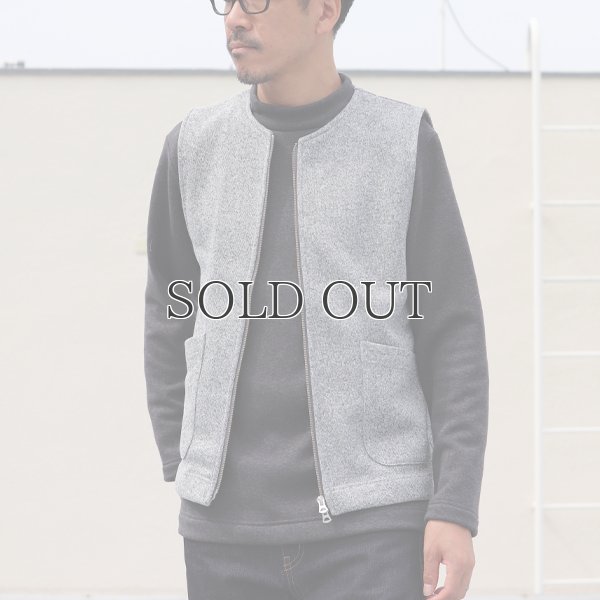 画像12: セーターフリース メランジ ノーカラーZIPベスト【MADE IN JAPAN】『日本製』 / Upscape Audience