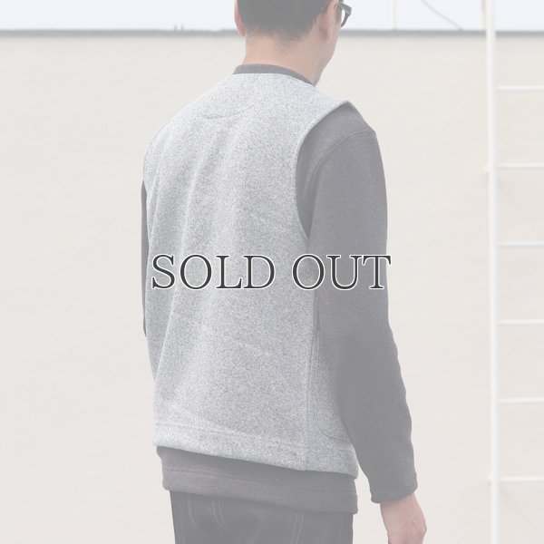 画像8: セーターフリース メランジ ノーカラーZIPベスト【MADE IN JAPAN】『日本製』 / Upscape Audience
