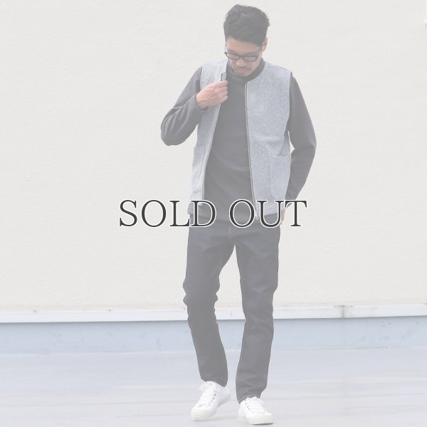 画像9: セーターフリース メランジ ノーカラーZIPベスト【MADE IN JAPAN】『日本製』 / Upscape Audience