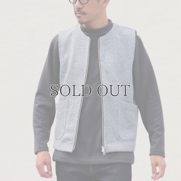 画像6: セーターフリース メランジ ノーカラーZIPベスト【MADE IN JAPAN】『日本製』 / Upscape Audience