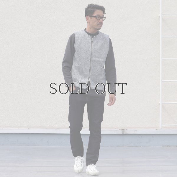 画像10: セーターフリース メランジ ノーカラーZIPベスト【MADE IN JAPAN】『日本製』 / Upscape Audience