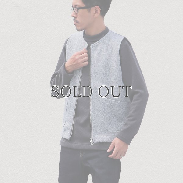 画像5: セーターフリース メランジ ノーカラーZIPベスト【MADE IN JAPAN】『日本製』 / Upscape Audience