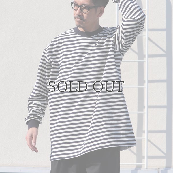 画像3: VORTEX 8オンス(MVS天竺)ロシアンボーダークルーネック 長袖Tee『MADE IN JAPAN』『日本製』 / Upscape Audience