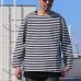 画像3: VORTEX 8オンス(MVS天竺）ロシアンボーダー ボートネック ボクシー Tee【MADE IN JAPAN】『日本製』/ Upscape Audience