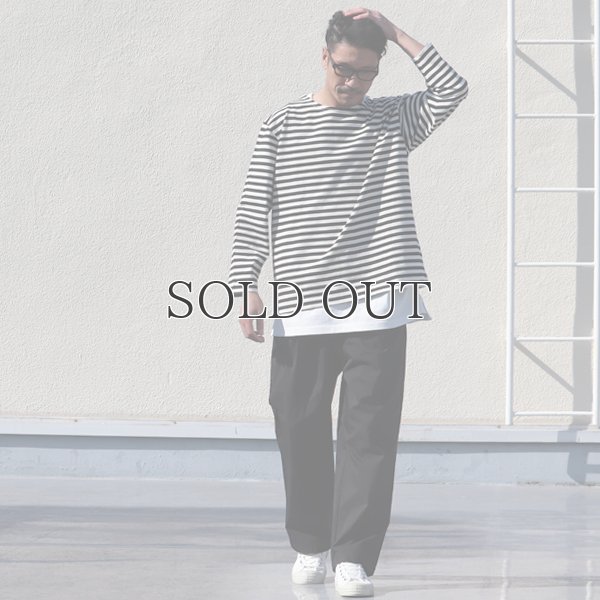 画像7: VORTEX 8オンス(MVS天竺)ロシアンボーダー ボートネック ボクシー Tee【MADE IN JAPAN】『日本製』/ Upscape Audience