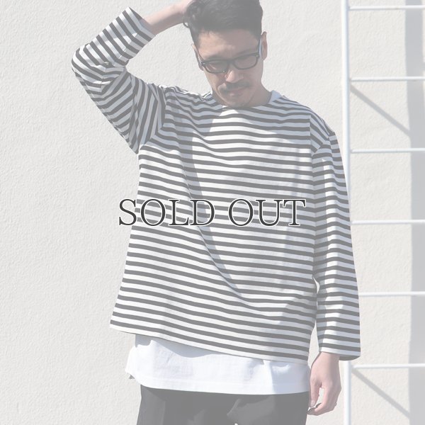 画像3: VORTEX 8オンス(MVS天竺)ロシアンボーダー ボートネック ボクシー Tee【MADE IN JAPAN】『日本製』/ Upscape Audience