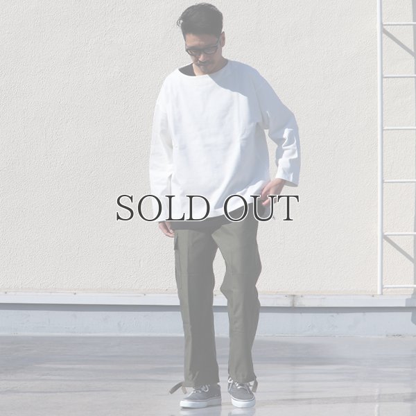 画像7: Basque10オンス(バスク天竺)フレンチボーダー ボートネック BOX Tee【MADE IN JAPAN】『日本製』/ Upscape Audience