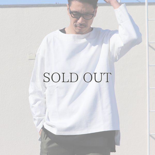 画像5: Basque10オンス(バスク天竺)フレンチボーダー ボートネック BOX Tee【MADE IN JAPAN】『日本製』/ Upscape Audience