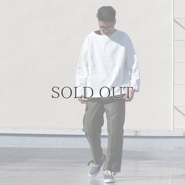 画像8: Basque10オンス(バスク天竺)フレンチボーダー ボートネック BOX Tee【MADE IN JAPAN】『日本製』/ Upscape Audience