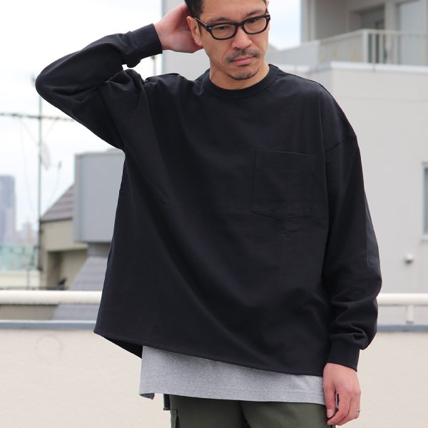 画像9: VORTEX 8オンス(MVS天竺) インバーテッドプリーツ ボクシーAライン 長袖Tee【MADE IN JAPAN】『日本製』/ Upscape Audience