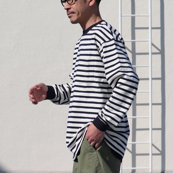 画像4: Basque 10オンス ( バスク天竺 ) ドローコード ヘムアジャスター XL 長袖Tシャツ【MADE IN JAPAN】『日本製』/ Upscape Audience