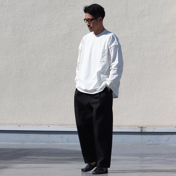 画像18: VORTEX 8オンス(MVS天竺) インバーテッドプリーツ ボクシーAライン 長袖Tee【MADE IN JAPAN】『日本製』/ Upscape Audience