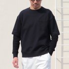 More photos3: Basque10オンス（バスク天竺）ガゼットポケS/S×ワッフル9分袖レイヤー Tee【MADE IN JAPAN】『日本製』/ Upscape Audience