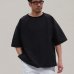 画像2: コットンリネンウェザー プルオーバー ハーフスリーブ 布帛シャツ ボクシーTee【MADE IN JAPAN】 『日本製』  / Upscape Audience (2)