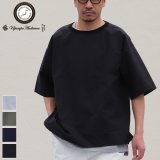 コットンリネンウェザー プルオーバー ハーフスリーブ 布帛シャツ ボクシーTee【MADE IN JAPAN】 『日本製』  / Upscape Audience