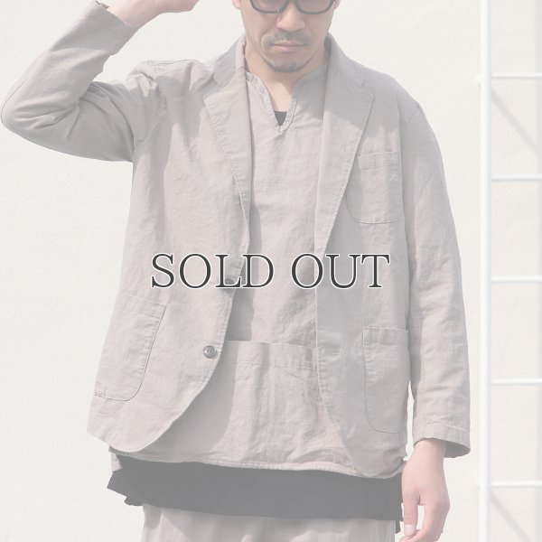 画像9: 綿麻ビンテージソフトキャンバス スリーピング キーネック プルオーバーシャツ【MADE IN JAPAN】『日本製』 / Upscape Audience