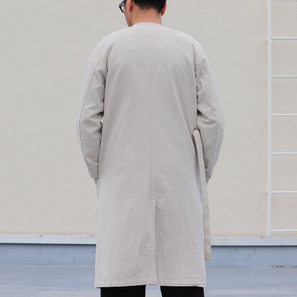 画像6: 【RE PRICE / 価格改定】ソフトリネンコットンキャンバスガウン_Coat【MADE IN JAPAN】『日本製』  / Upscape Audience