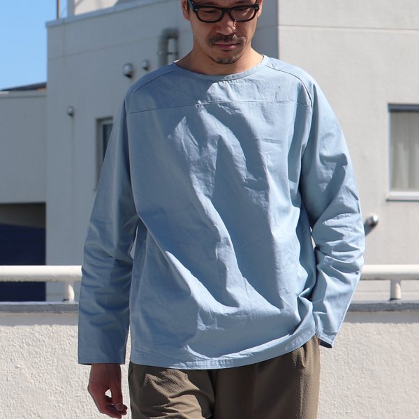 画像8: コットンギャバジンサドルショルダーヘムラウンドL/SシャツTEE【MADE IN JAPAN】『日本製』/ Upscape Audience