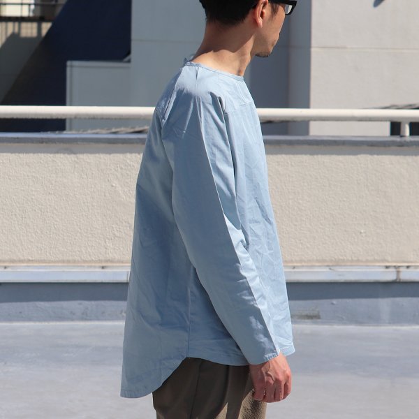 画像7: コットンギャバジンサドルショルダーヘムラウンドL/SシャツTEE【MADE IN JAPAN】『日本製』/ Upscape Audience