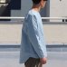 画像7: コットンギャバジンサドルショルダーヘムラウンドL/SシャツTEE【MADE IN JAPAN】『日本製』/ Upscape Audience
