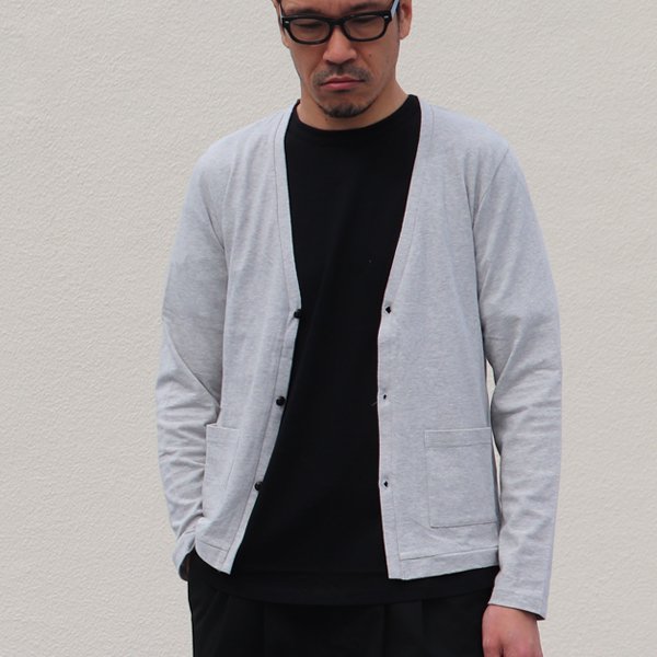 画像5: 【RE PRICE / 価格改定】ラフィー天竺くるみボタンVネック長袖カーディガン【MADE IN JAPAN】『日本製』/ Upscape Audience