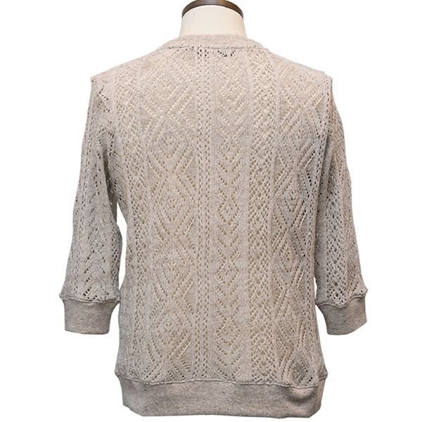 画像17: 【RE PRICE / 価格改定】麻混クレープニット7分袖カーディガン【MADE IN JAPAN】『日本製』/ Upscape Audience